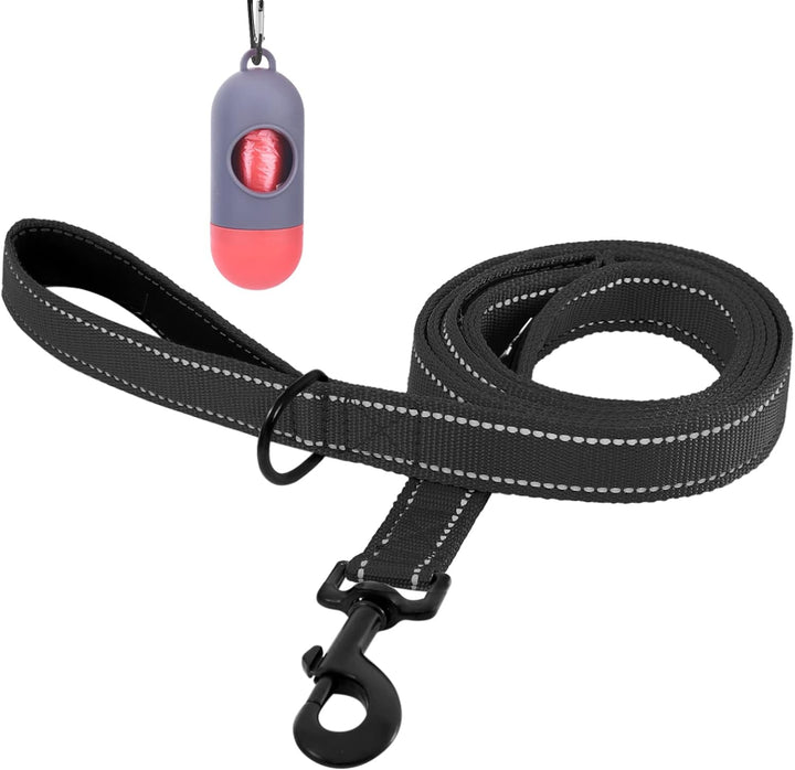 6Ft Dog Leash with 2 Padded Handles, Heavy Duty Rope with 3M Reflective, Double Handles for Traffic Control Safety, Perfect for Small to Large Dogs