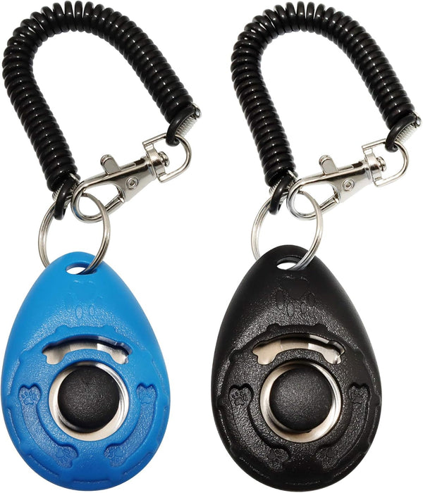 Pet Training Clicker for Dog, Clickers with Wrist Strap for Cat Bird Puppy, 2 Pack