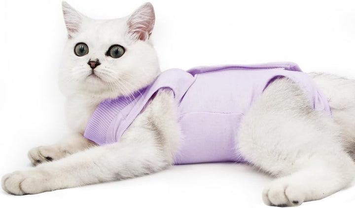 Cat Recovery Suit for Male and Female Surgical Post Surgery Soft Cone Onesie Shirt Clothes Neuter Licking Protective Diapers Outfit Cover Kitten Spay Collar(M, Camouflage)