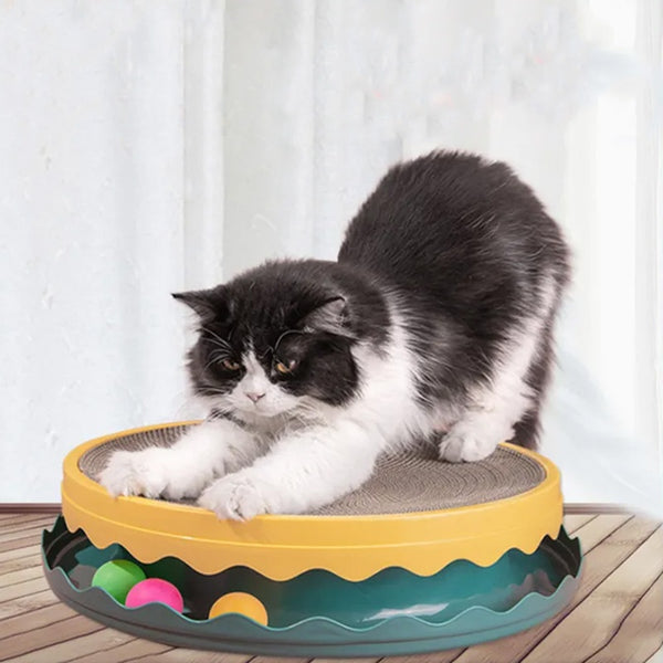 Compass Cat Scratching Post With Ball, Interactive Training Sports Mouse Toy, Cat Grapple, Indoor Cat Sports Interaction, Protection Furniture