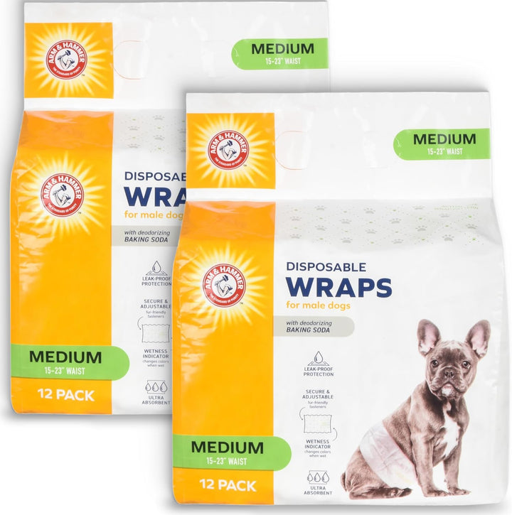 Pets for Pets Female Dog Diapers, Size Small, Ultra-Absorbent, Adjustable Girl Dog Diapers with Leak-Proof Protection and Wetness Indicator (Pack of 1, 12 Count Total)