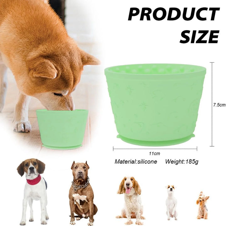 Dog Bowl Dog Lick Bowl Pet Slow Feeder Bowls for Oral Health Preventing Choking, Slow Feeder Dog Lick Bowl for Anxiety Relief & Enrichment (Green)