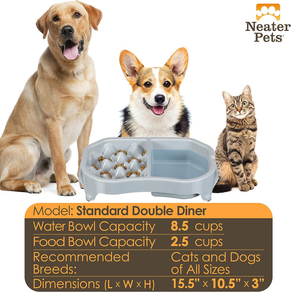 Slow Feeder - Fun, Healthy, Stress Free Dog Bowl Helps Stop Bloat Prevents Obesity Improves Digestion 