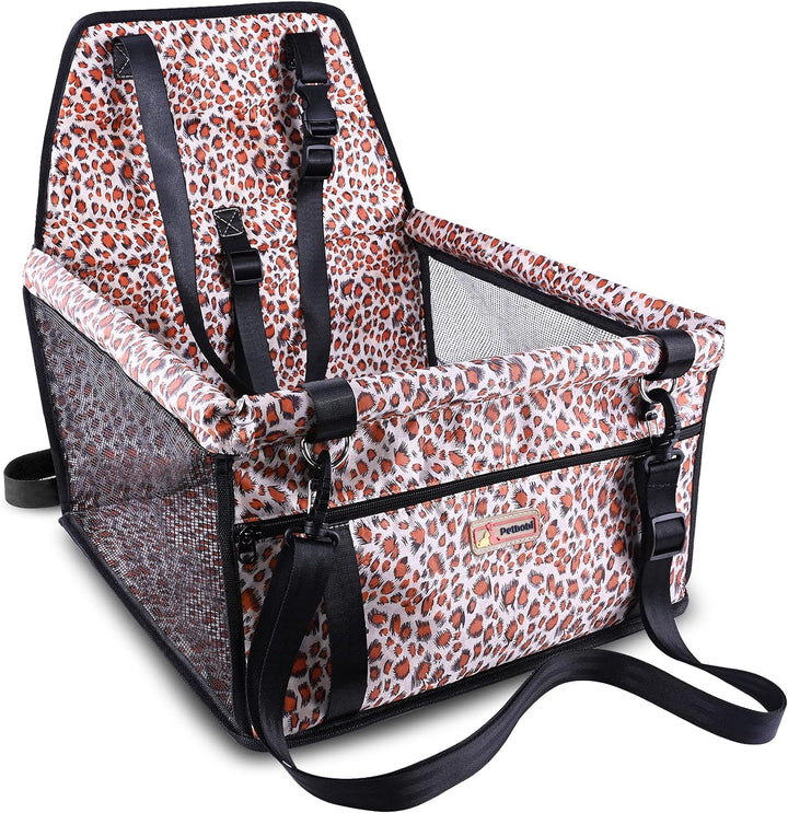 Pet Reinforce Car Booster Seat for Dog Portable and Breathable Car Booster Seat with Seat Belt 