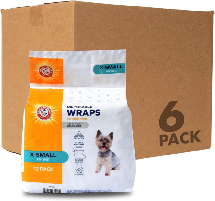 Pets for Pets Female Dog Diapers, Size Small, Ultra-Absorbent, Adjustable Girl Dog Diapers with Leak-Proof Protection and Wetness Indicator (Pack of 1, 12 Count Total)
