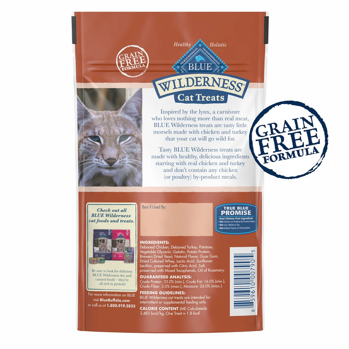 Wilderness Natural Soft Cat Treats Made, Chicken & Turkey Recipe, 2-Oz. Bag