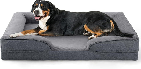 Large Dog Orthopedic Sofa Supportive Foam Pet Mattress Washable And Removable Cover Egg Cell Foam Waterproof Lining Multiple Colors And Sizes Available