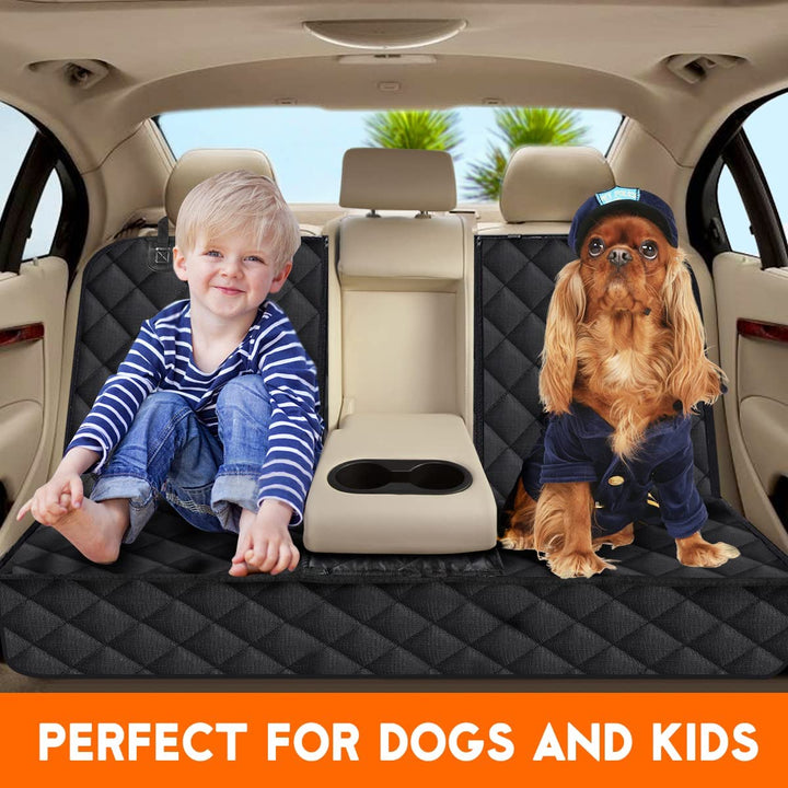 Dog Car Seat Cover, Protector Waterproof Non-Slip Bench Car Seat Cover,  Fits Middle Armrest for Most Cars Trucks SUVs - Black