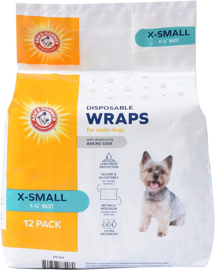 Pets for Pets Female Dog Diapers, Size Small, Ultra-Absorbent, Adjustable Girl Dog Diapers with Leak-Proof Protection and Wetness Indicator (Pack of 1, 12 Count Total)