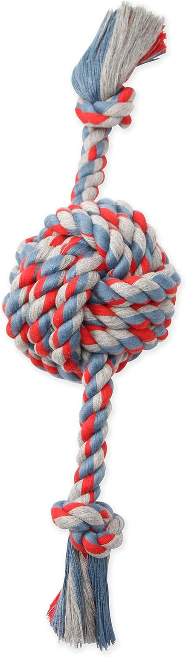 Flossy Chews Colossal 25-Inch Color Monkey Fist Ball with Rope Ends, Assorted Colors, Multicolor (20166F)