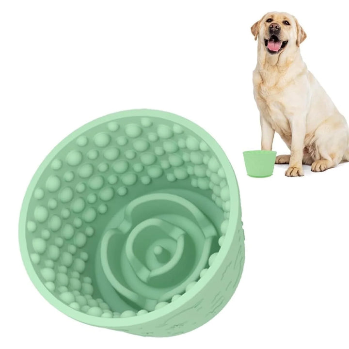 Dog Bowl Dog Lick Bowl Pet Slow Feeder Bowls for Oral Health Preventing Choking, Slow Feeder Dog Lick Bowl for Anxiety Relief & Enrichment (Green)