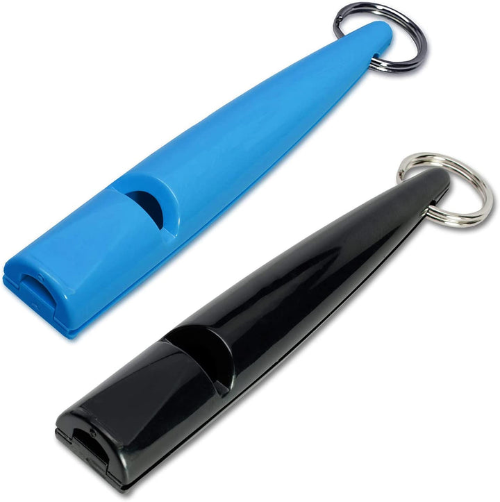 Dog Training Whistle and Clicker with Wrist Strap for Dog Recall, Bark Control - Complete Pet Training Kit (2 Whistles)