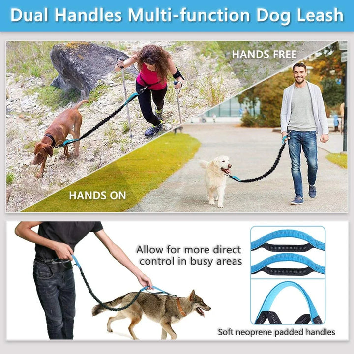 Hands Free Dog Leashes, Waist Belt Leash for Small Medium Large Dogs Running Walking Training