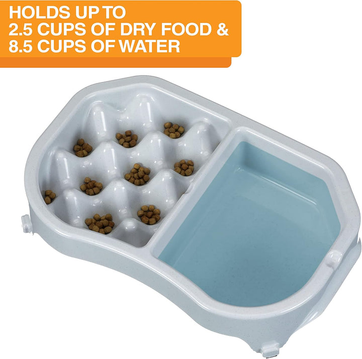 Slow Feeder - Fun, Healthy, Stress Free Dog Bowl Helps Stop Bloat Prevents Obesity Improves Digestion 