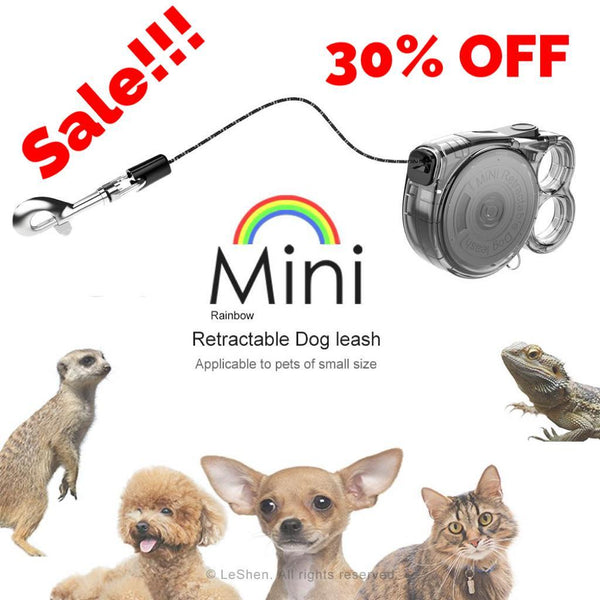 Mini Retractable Dog Leash - For Small Pets Lightweight Design Easy To Use Ideal For Outdoor Use