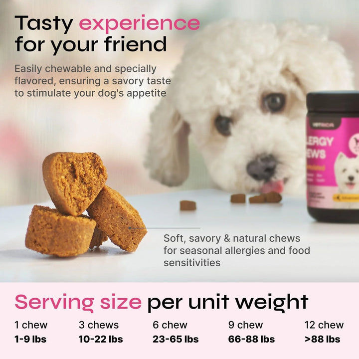 Dog Allergy Relief Chews Dog Itching Skin Relief anti Itch for Dogs Dog Itch