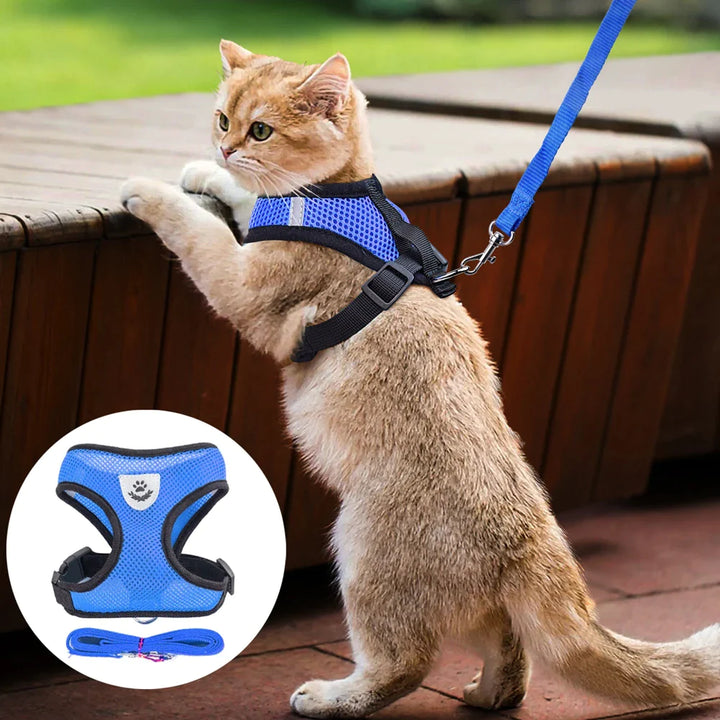 Cat /Dog Pet Harness Adjustable Control Vest Dogs Reflective S M L XL Leash