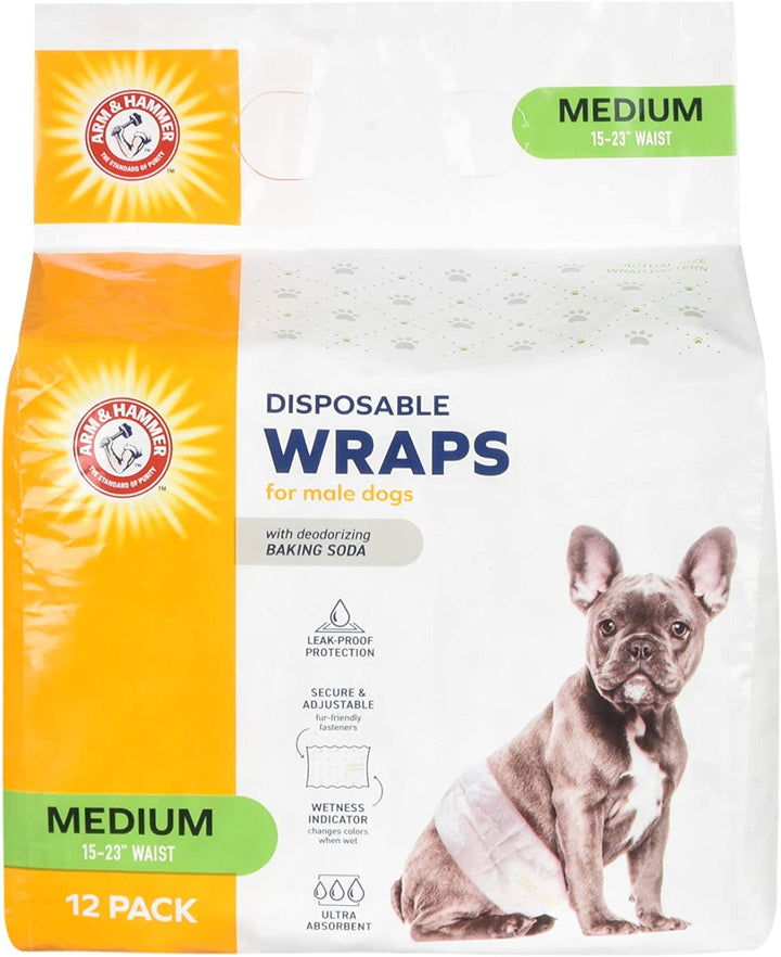 Pets for Pets Female Dog Diapers, Size Small, Ultra-Absorbent, Adjustable Girl Dog Diapers with Leak-Proof Protection and Wetness Indicator (Pack of 1, 12 Count Total)