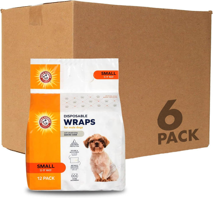 Pets for Pets Female Dog Diapers, Size Small, Ultra-Absorbent, Adjustable Girl Dog Diapers with Leak-Proof Protection and Wetness Indicator (Pack of 1, 12 Count Total)