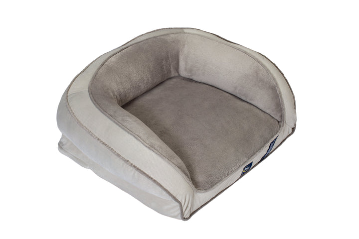 pedic Memory Foam Mini Couch Dog Bed, Grey, Small