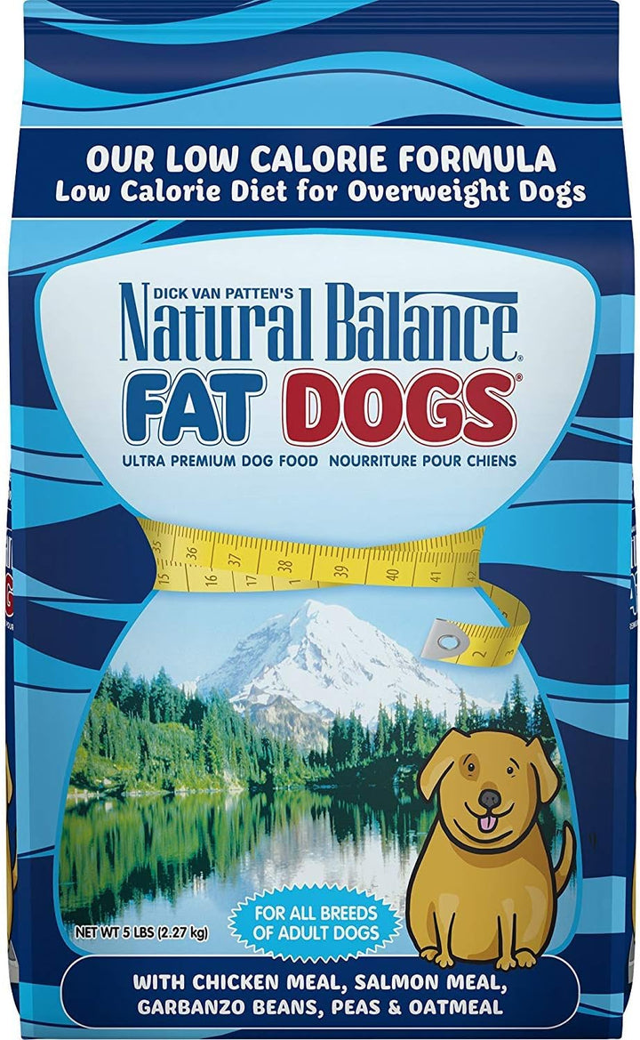 Fat Dogs Low Calorie Dry Dog Food, Chicken Meal, Salmon Meal, Garbanzo Beans, Peas & Oatmeal, 28 Pounds (Packaging May Vary)