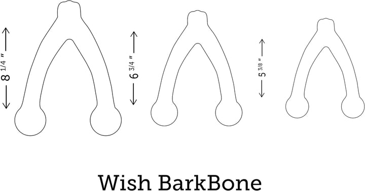 Wishbone Barkbone - Nylon Chew Toy for Aggressive Chewers - Peanut Butter Flavor - 6.75"