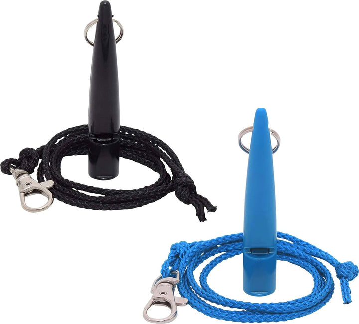 Dog Training Whistle and Clicker with Wrist Strap for Dog Recall, Bark Control - Complete Pet Training Kit (2 Whistles)