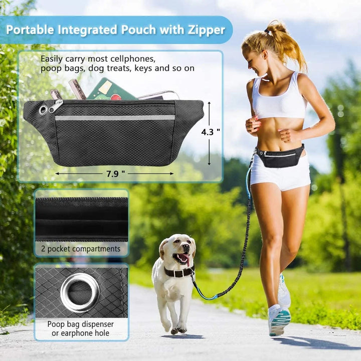 Hands Free Dog Leashes, Waist Belt Leash for Small Medium Large Dogs Running Walking Training