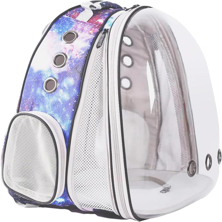 Cat Bubble Backpack with Fan, Fit up to 12 Lbs, Space Capsule Astronaut Clear Window Pet Travel Carrier Backpack for Cat and Small Puppy