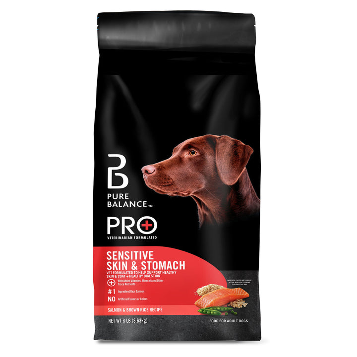 Pro+ Sensitive Skin & Stomach Dog Food, Salmon & Rice Recipe, 8 Lb Bag