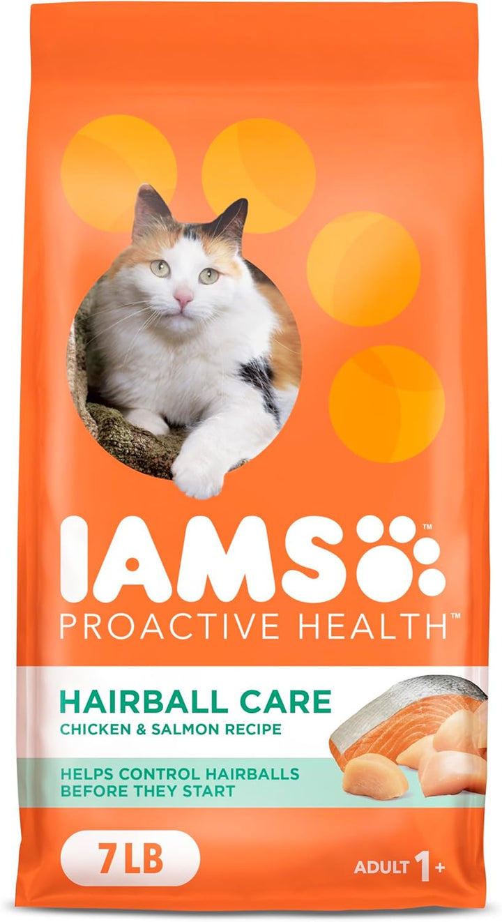PROACTIVE HEALTH Adult Hairball Care Dry Cat Food with Chicken and Salmon Cat Kibble, 3.5 Lb. Bag