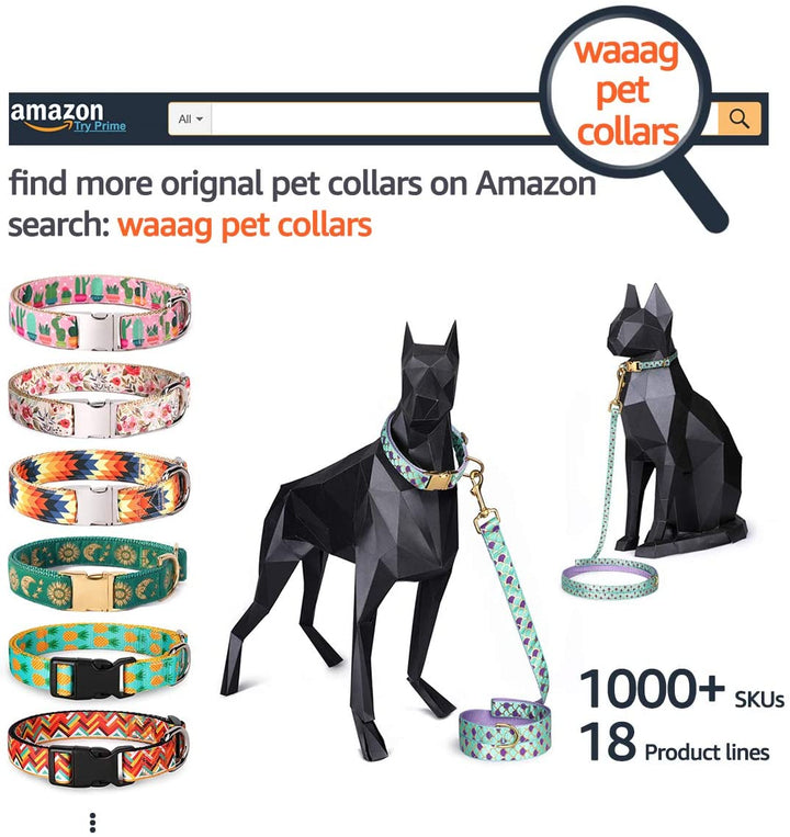 Designer Collection Cat Collar, XXS, Pink, Aloha Hawaii Pattern, Safety Breakaway Buckle, Built-In Bell, Suitable for Small, Medium, Large Dogs and Cats