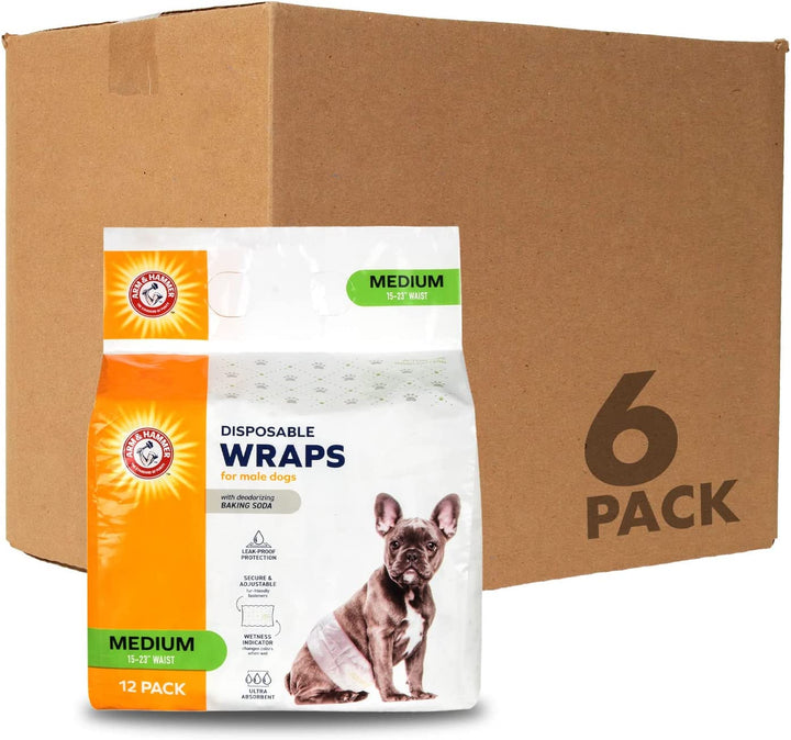 Pets for Pets Female Dog Diapers, Size Small, Ultra-Absorbent, Adjustable Girl Dog Diapers with Leak-Proof Protection and Wetness Indicator (Pack of 1, 12 Count Total)