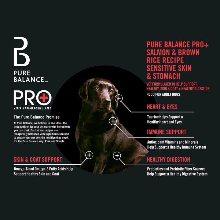 Pro+ Sensitive Skin & Stomach Dog Food, Salmon & Rice Recipe, 8 Lb Bag