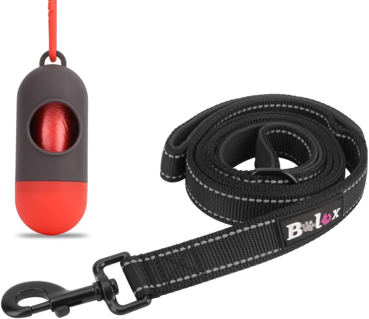 6Ft Dog Leash with 2 Padded Handles, Heavy Duty Rope with 3M Reflective, Double Handles for Traffic Control Safety, Perfect for Small to Large Dogs