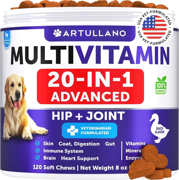 Multivitamin Chewable With Glucosamine 20 In 1 Dog Vitamins And Supplements for Seniors & Puppy's