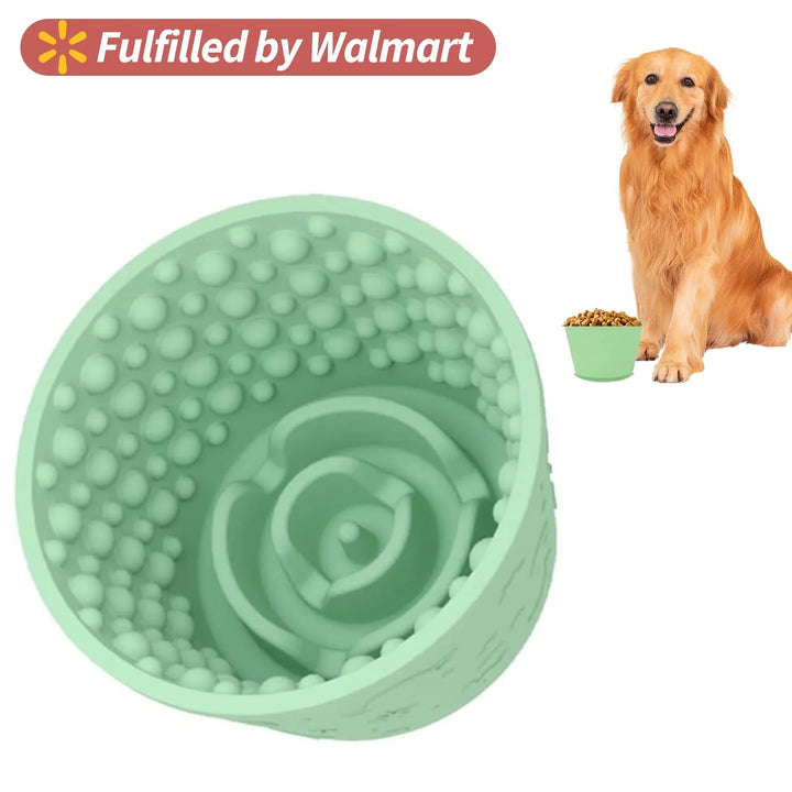 Dog Bowl Dog Lick Bowl Pet Slow Feeder Bowls for Oral Health Preventing Choking, Slow Feeder Dog Lick Bowl for Anxiety Relief & Enrichment (Green)