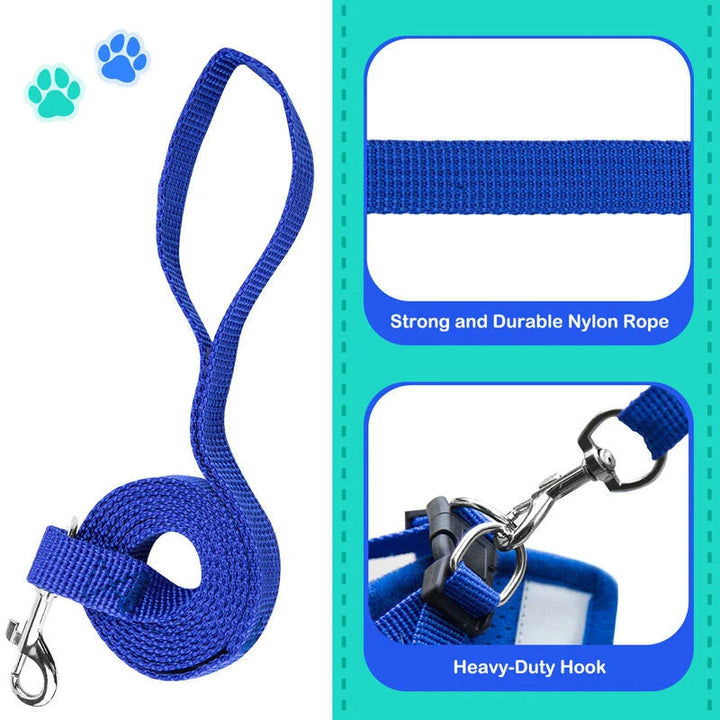 Cat /Dog Pet Harness Adjustable Control Vest Dogs Reflective S M L XL Leash