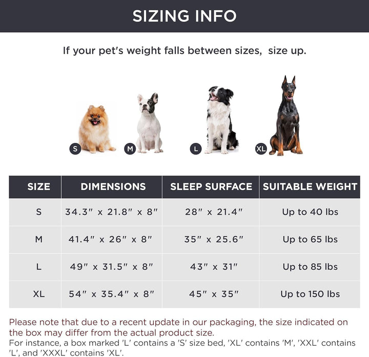 Medium Elevated Cooling Outdoor Dog Bed - Raised Cots for Medium Dogs, Portable Indoor & Outdoor Pet Hammock Bed with Skid-Resistant Feet, Frame with Breathable Mesh, Grey, 43 Inches