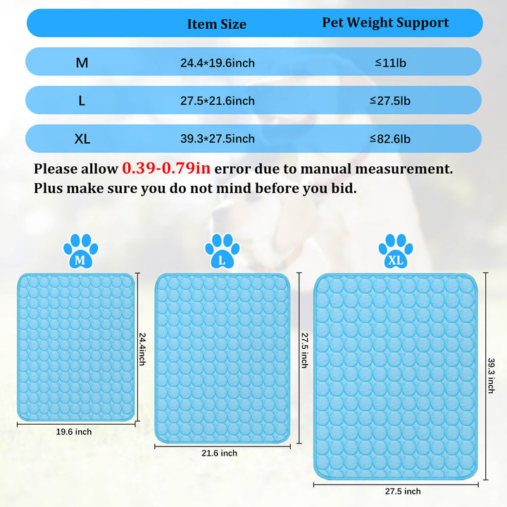 Pet Cooling Mat Cool Pad Cushion Dog/ Cat Puppy Blanket for Summer Sleeping Bed Dog Cooling Bed Pet Cooling Mat