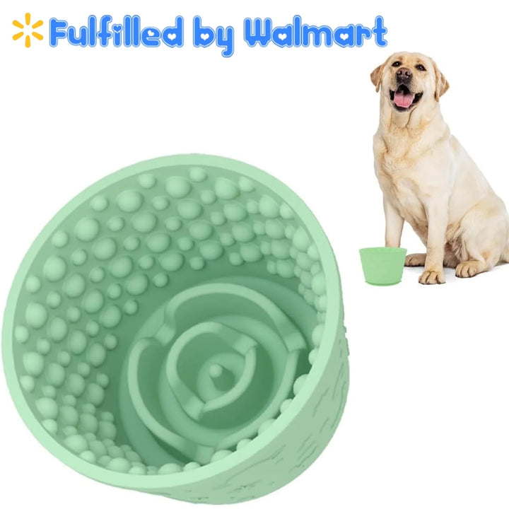 Dog Bowl Dog Lick Bowl Pet Slow Feeder Bowls for Oral Health Preventing Choking, Slow Feeder Dog Lick Bowl for Anxiety Relief & Enrichment (Green)