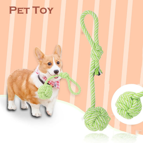 Puppy Dog Pet Toy Cotton Braid Shape Rope Chew Knot New Hand-Drawn Dog