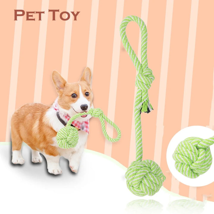 Puppy Dog Pet Toy Cotton Braid Shape Rope Chew Knot New Hand-Drawn Dog
