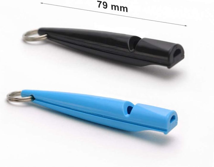 Dog Training Whistle and Clicker with Wrist Strap for Dog Recall, Bark Control - Complete Pet Training Kit (2 Whistles)