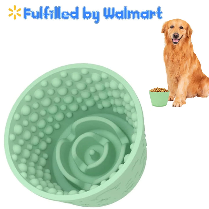 Dog Bowl Dog Lick Bowl Pet Slow Feeder Bowls for Oral Health Preventing Choking, Slow Feeder Dog Lick Bowl for Anxiety Relief & Enrichment (Green)