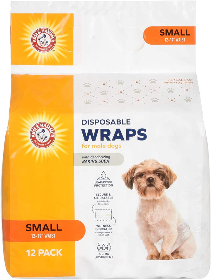 Pets for Pets Female Dog Diapers, Size Small, Ultra-Absorbent, Adjustable Girl Dog Diapers with Leak-Proof Protection and Wetness Indicator (Pack of 1, 12 Count Total)