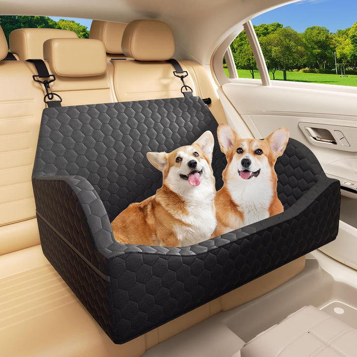 Dog Car Seat for Small Dogs, Pet Travel Carrier Bed for Car with Adjustable Straps Pet Car Booster Seat for Small Dogs Cats