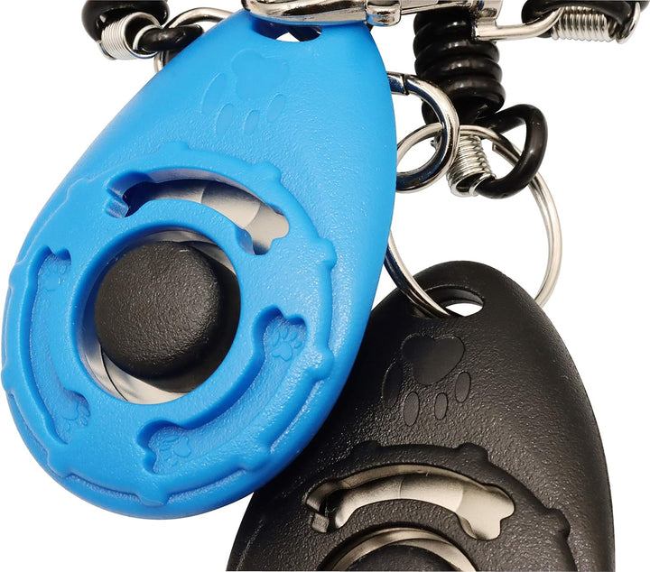 Pet Training Clicker for Dog, Clickers with Wrist Strap for Cat Bird Puppy, 2 Pack