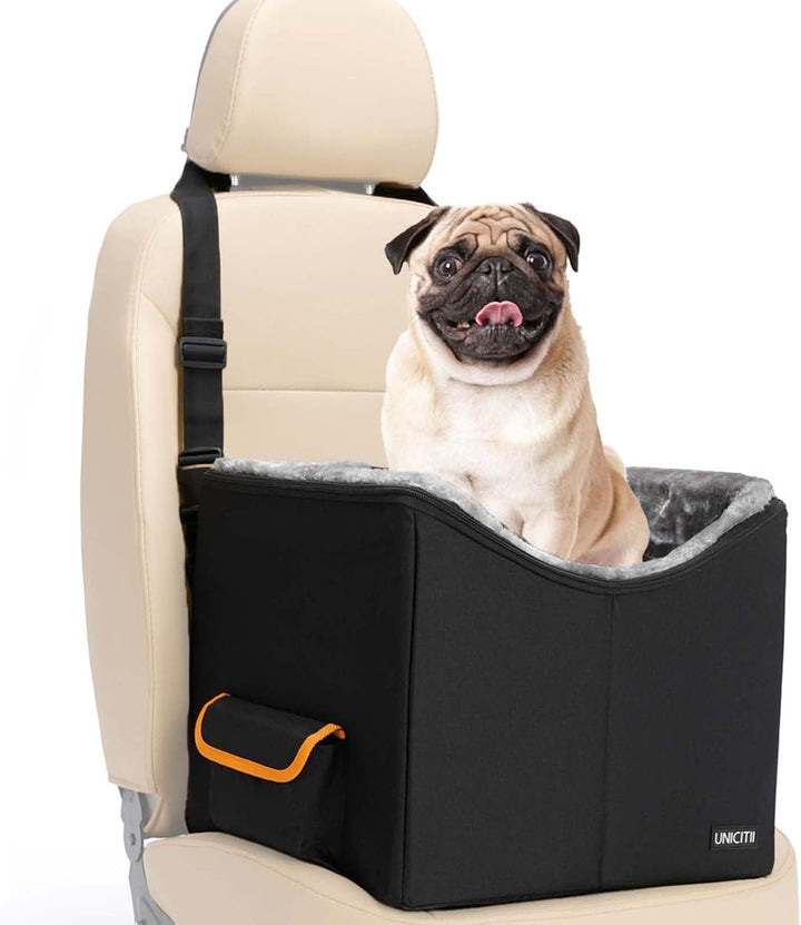Dog Car Seat for Small Dogs, Pet Travel Carrier Bed for Car with Adjustable Straps Pet Car Booster Seat for Small Dogs Cats