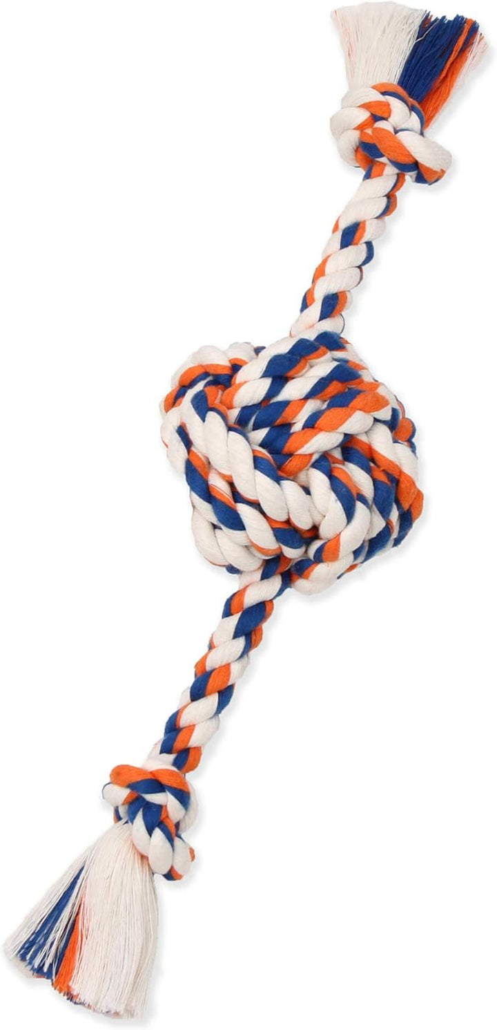 Flossy Chews Colossal 25-Inch Color Monkey Fist Ball with Rope Ends, Assorted Colors, Multicolor (20166F)